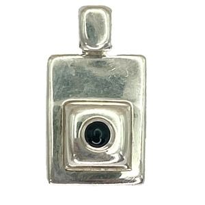 Silpada Sterling Silver Onyx Necklace/Pendant 25mm Petite